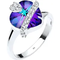 Elli Bague 'Herz' bleu violet / argent