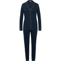 Hanro Pyjama ' Natural Comfort ' bleu foncé