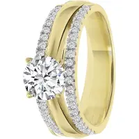 Lucardi Bague or / transparent