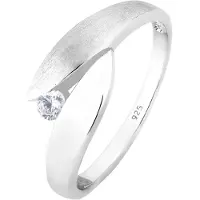 Elli Bague 'Solitär' argent / blanc