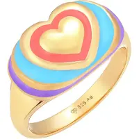 Elli Bague bleu néon / or / violet / rouge clair