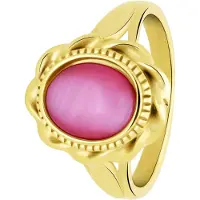 Lucardi Bague or / fuchsia