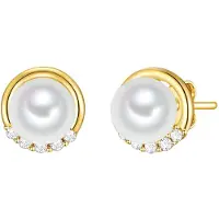 Rafaela Donata Boucles d'oreilles or / blanc perle