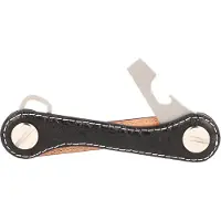 Keykeepa Porte-clés 'Leather' noir