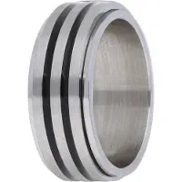 Lucardi Bague noir / argent