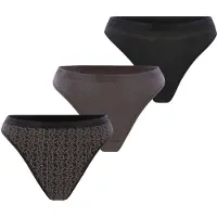 Dim Pockets Ad04c19.dp6 Thong 3 Units Noir 40-42 Femme