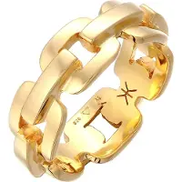 KUZZOI Bague 'Chain' or