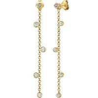 Elli Boucles d'oreilles or / transparent