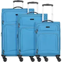 D&N Ensemble de bagages bleu roi