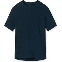 Schiesser Chemise de nuit bleu foncé