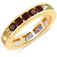 Rafaela Donata Bague marron / jaune / jaune d'or / vert