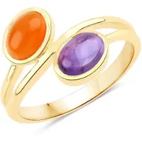 Rafaela Donata Bague jaune d'or / violet / orange