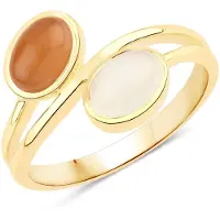 Rafaela Donata Bague jaune d'or / orange foncé / blanc