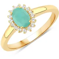 Rafaela Donata Bague jaune d'or / vert