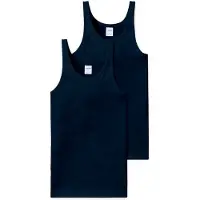 Schiesser Maillot de corps 'Essentials' bleu marine
