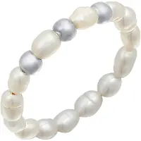 Elli Bague argent / blanc perle