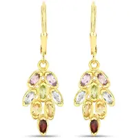 Rafaela Donata Boucles d'oreilles bleu / jaune d'or / violet