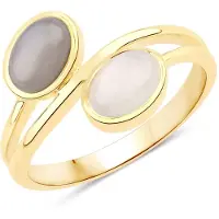 Rafaela Donata Bague crème / jaune d'or / gris