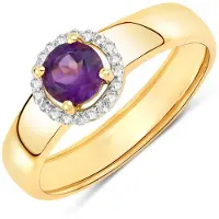 Rafaela Donata Bague jaune d'or / violet / argent