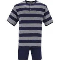Hajo Pyjama court gris / gris foncé