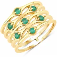 Rafaela Donata Bague jaune d'or / vert