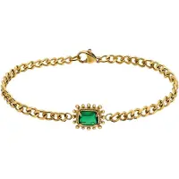 Lucardi Bracelet 'Vintage' or / vert