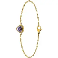 Lucardi Bracelet 'Weinlese' or / violet foncé