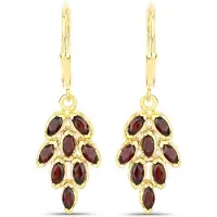 Rafaela Donata Boucles d'oreilles jaune d'or / bordeaux