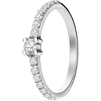 Lucardi Bague 'Statement' argent / transparent