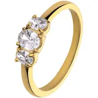 Lucardi Bague 'Vintage' or / transparent