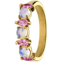 Lucardi Bague opal / or / rose