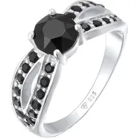Elli Bague 'Soltär' noir / argent