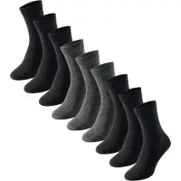Schiesser Chaussettes gris chiné / noir