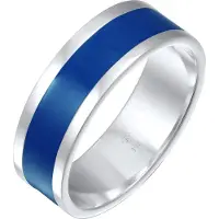 KUZZOI Bague bleu / argent