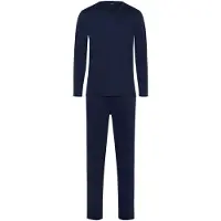 Hanro Pyjama long 'Night Selection' bleu marine