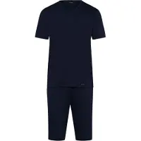 Hanro Pyjama court 'Night Selection' bleu marine