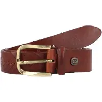 B.belt Ceinture 'Vince' marron châtaigne / or