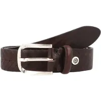 B.belt Ceinture 'Vince' brun foncé / argent