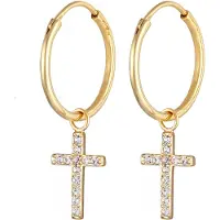 Elli Boucles d'oreilles or / transparent