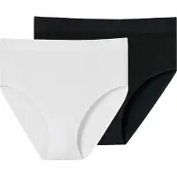 Schiesser Slip 'Retro Classic Seamless' noir / blanc