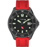 Timex Montre à affichage analogique rouge