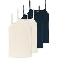 Schiesser Maillot de corps ' Uncover ' bleu foncé / blanc cassé
