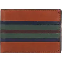 Fossil Porte-monnaies 'Bronson' bleu marine / marron châtaigne / gris fumé