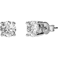 Lucardi Boucles d'oreilles argent / transparent