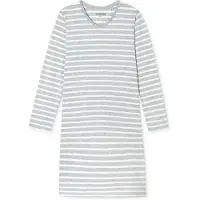 Schiesser Chemise de nuit ' Casual Essentials ' gris chiné / blanc
