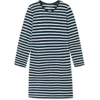Schiesser Chemise de nuit ' Casual Essentials ' bleu nuit / blanc