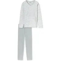 Schiesser Pyjama ' Casual Essentials ' gris chiné / blanc