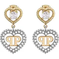 Philipp Plein Boucles d'oreilles or / argent / transparent