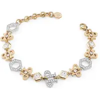 Philipp Plein Bracelet or / argent / transparent