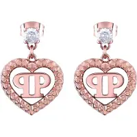 Philipp Plein Boucles d'oreilles or rose / transparent
